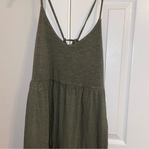 Old Navy Green Spaghetti Strap Maxi dress